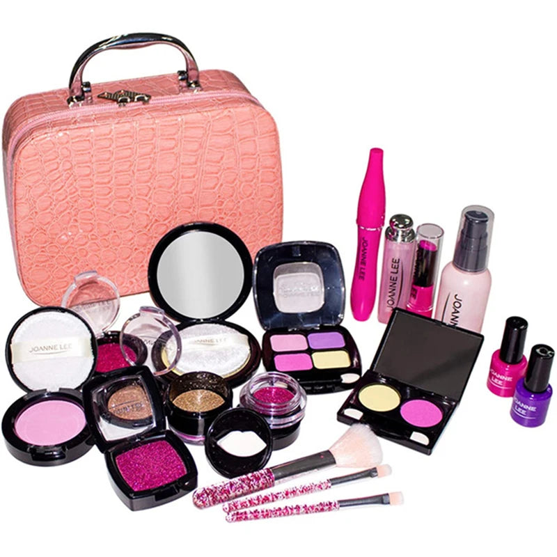 Kids Pretend Play Makeup Set - Fake Make Up Kit for Girls