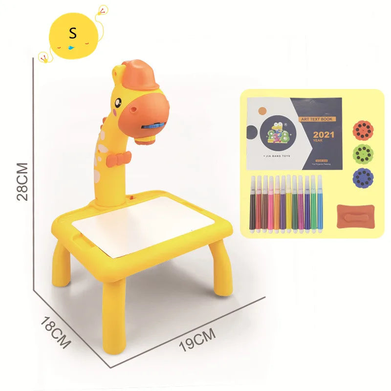 Kids LED Projector Drawing Table Toy Set - Creative Art Station