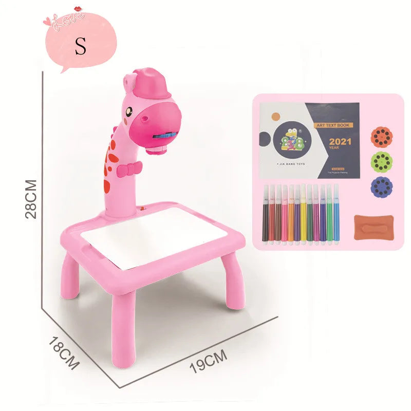 Kids LED Projector Drawing Table Toy Set - Creative Art Station