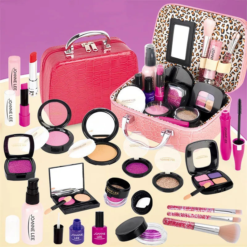 Kids Pretend Play Makeup Set - Fake Make Up Kit for Girls