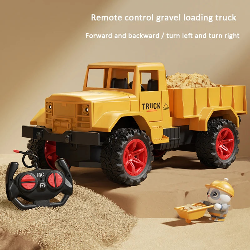 Alloy Remote Control Excavator Toy Car - 10 Channel RC Construction Vehicle