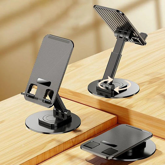 360° Rotatable Metal Phone Stand - Adjustable Desktop Holder