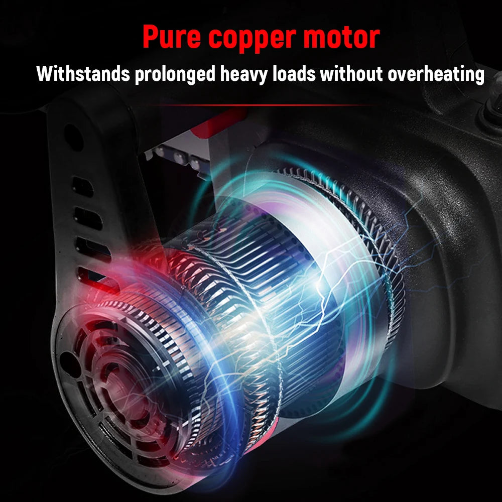 Tungfull Brushless Cordless Electric Chainsaw - 12" & 16" Battery-Powered Wood Cutting Tool