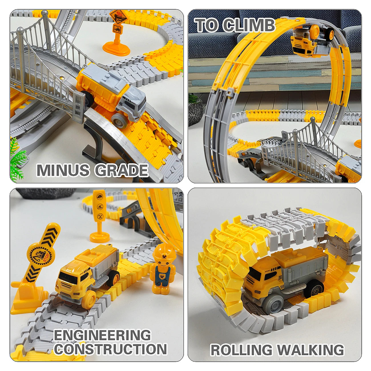 Magic Climbing Track Toy with Engineering Car - Kids Construction Set