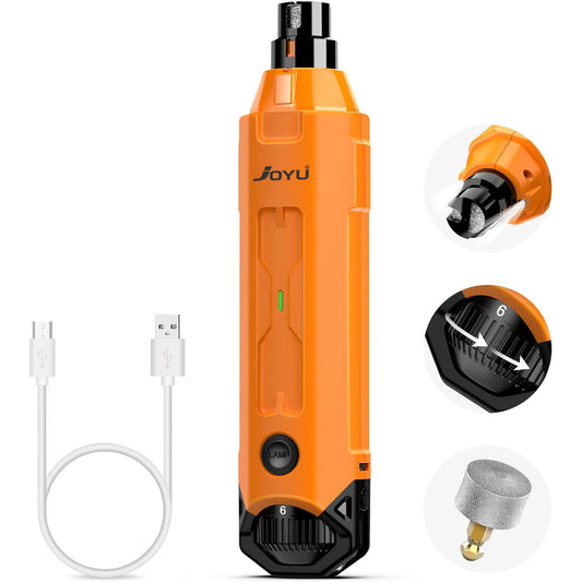 JOYU N60 Professional 6-Speed Dog Nail Grinder - Rechargeable Electric Pet Nail Trimmer