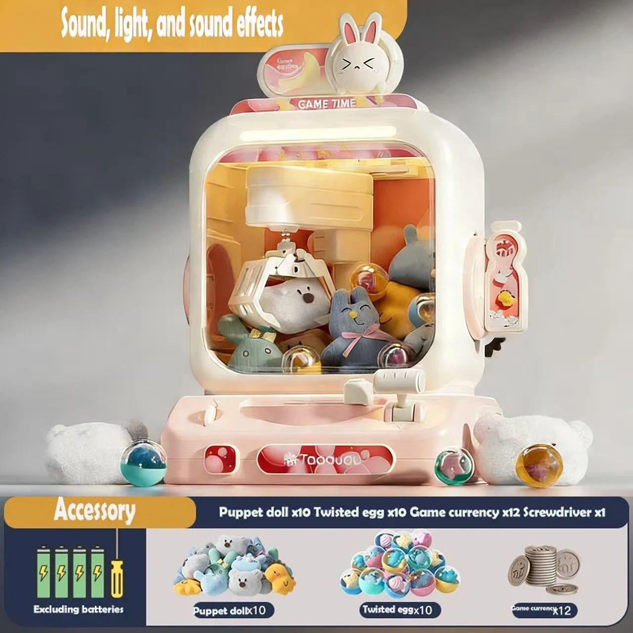 Big Size DIY Doll Machine - Kids Coin Operated Arcade Game