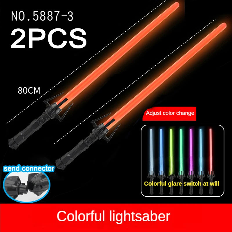 RGB Lightsaber Laser Sword Toy - Flashing LED Light Saber