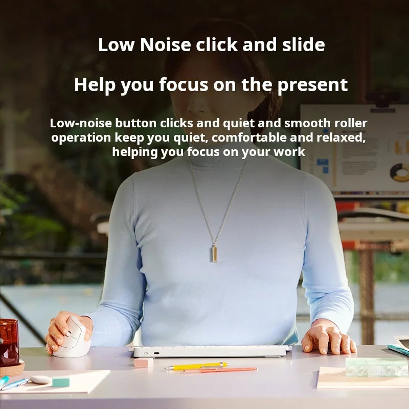 Logitech Lift Ergonomic Wireless Mouse - Vertical Design for Enhanced Comfort