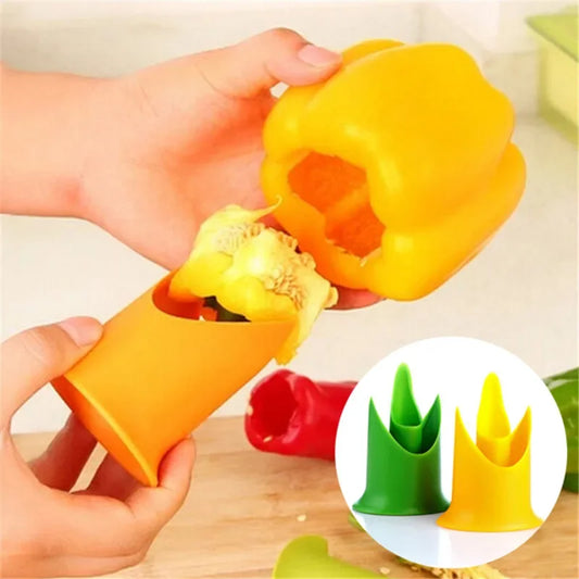 2-in-1 Pepper and Chili Corer - Stainless Steel Seed Remover
