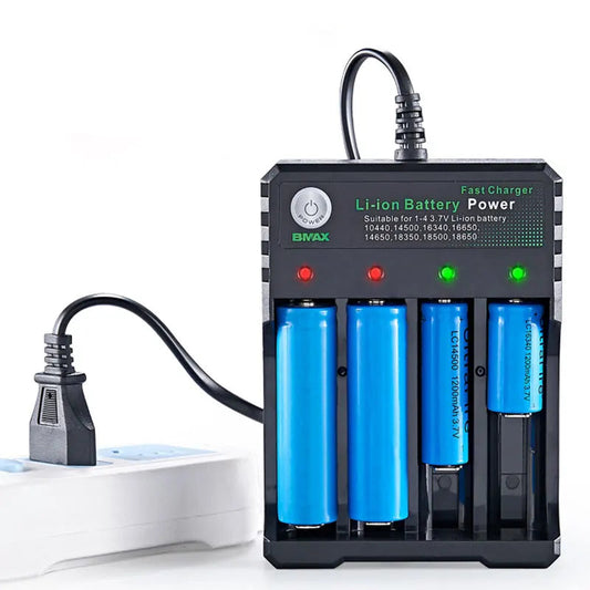 OLOPKY 18650 Battery Charger - Universal Lithium Battery Charging Station