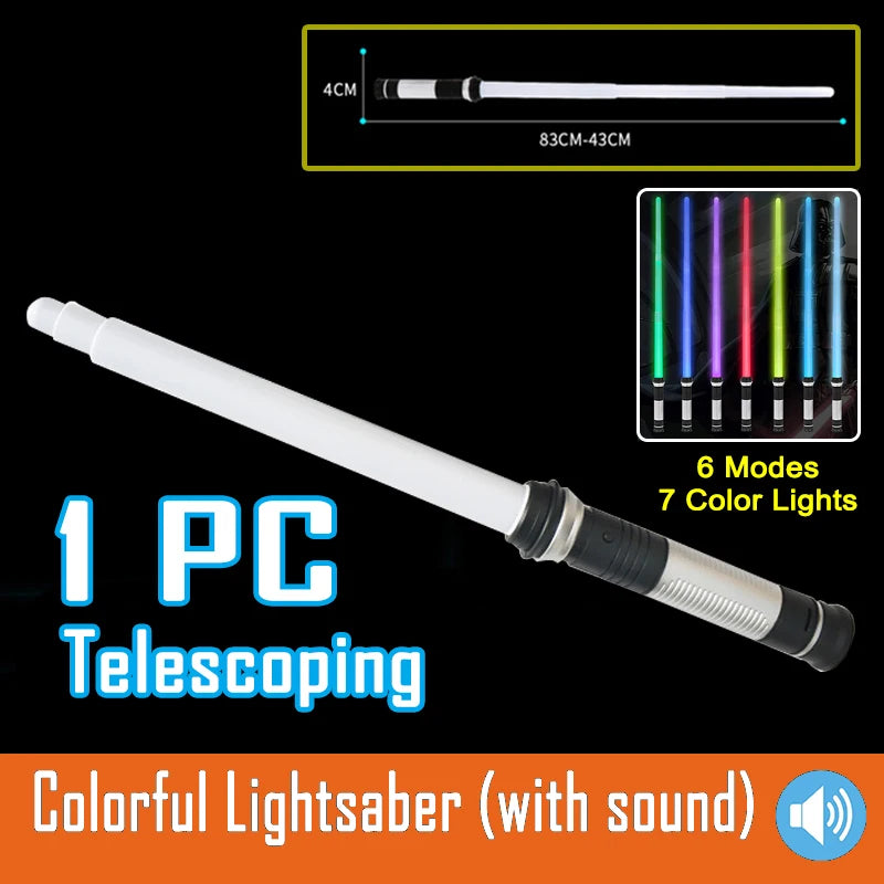RGB Lightsaber Laser Sword Toy - Flashing LED Light Saber