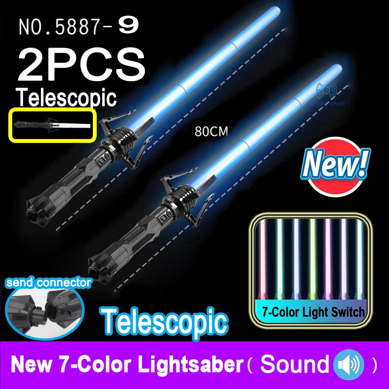 RGB Lightsaber Laser Sword Toy - Flashing LED Light Saber