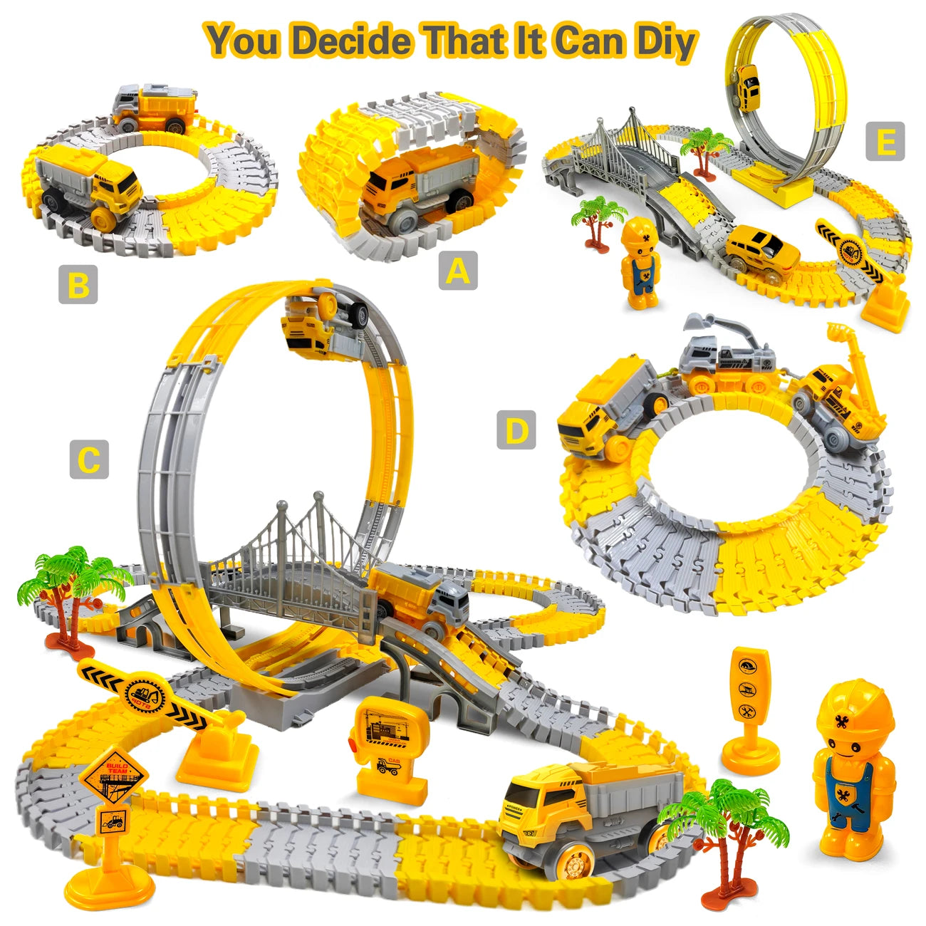 Magic Climbing Track Toy with Engineering Car - Kids Construction Set