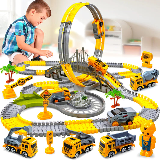 Magic Climbing Track Toy with Engineering Car - Kids Construction Set