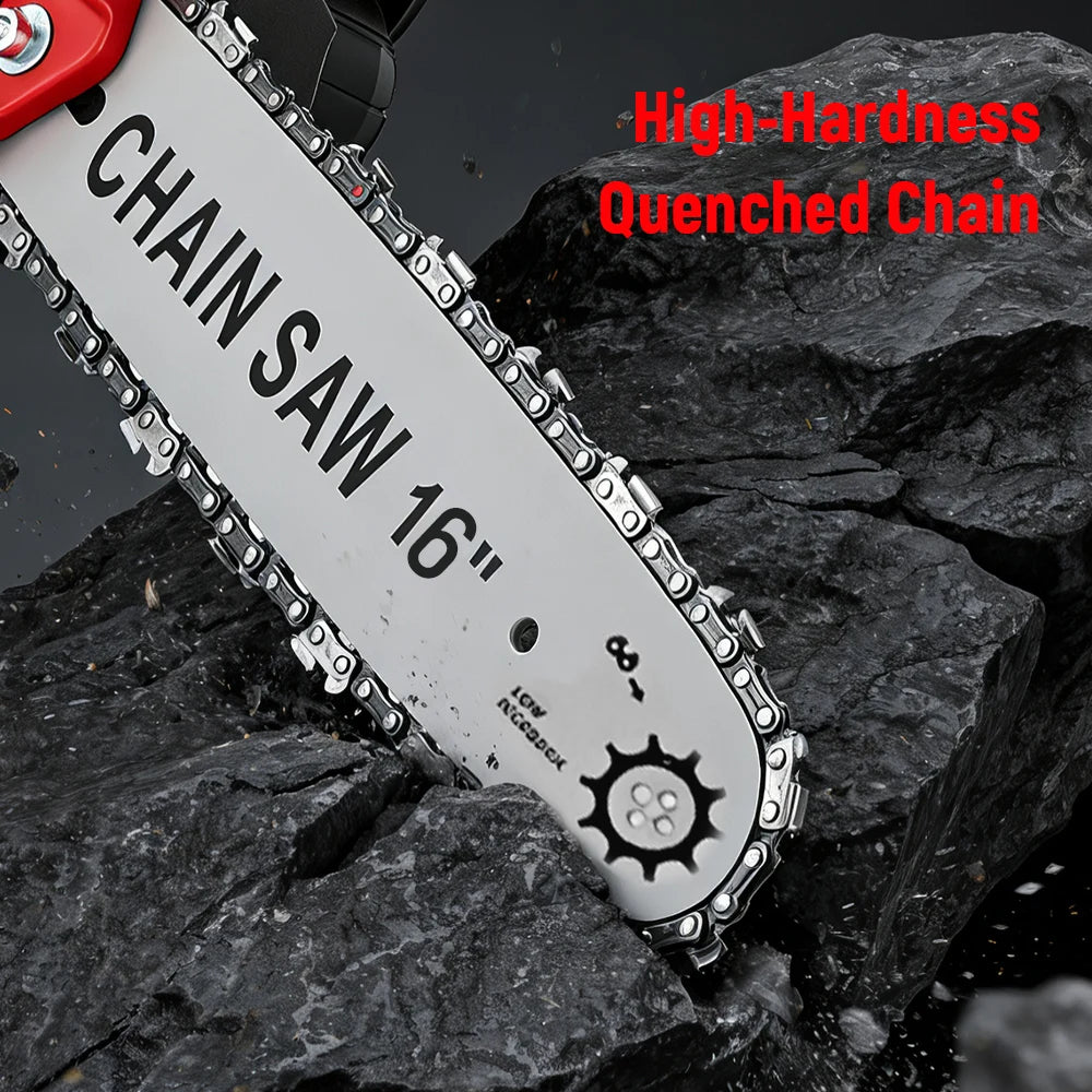 Tungfull Brushless Cordless Electric Chainsaw - 12" & 16" Battery-Powered Wood Cutting Tool