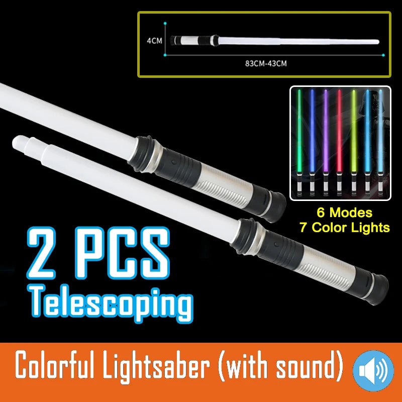 RGB Lightsaber Laser Sword Toy - Flashing LED Light Saber