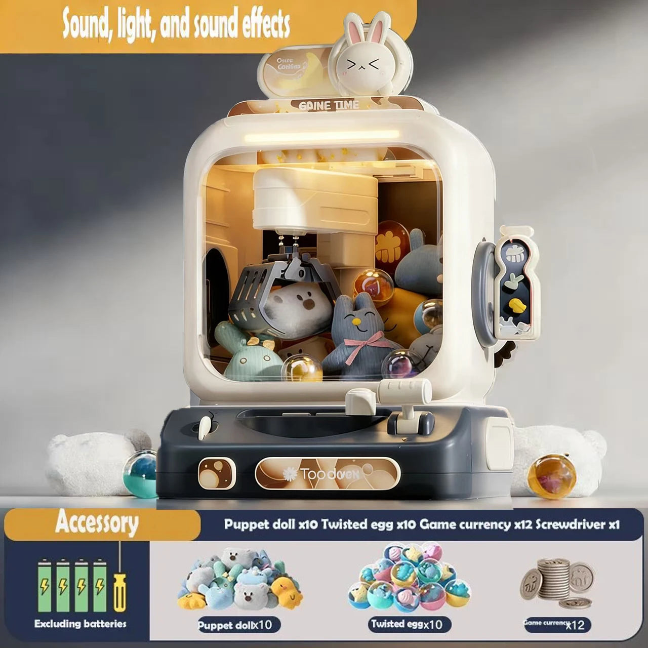 Big Size DIY Doll Machine - Kids Coin Operated Arcade Game