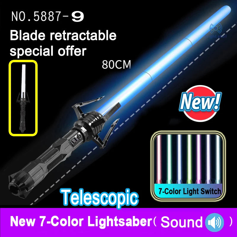 RGB Lightsaber Laser Sword Toy - Flashing LED Light Saber