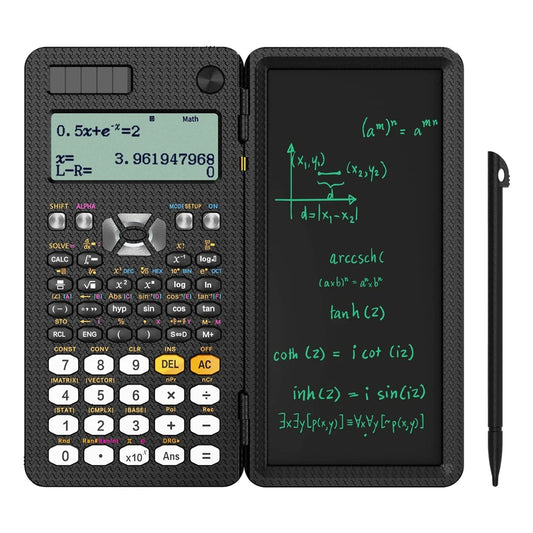 NeWYeS 417-Function Solar Scientific Calculator with LCD Notepad - Professional Foldable Design