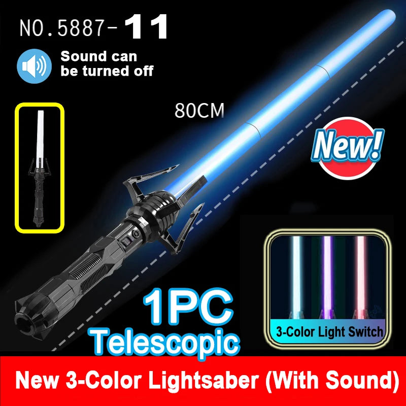 RGB Lightsaber Laser Sword Toy - Flashing LED Light Saber