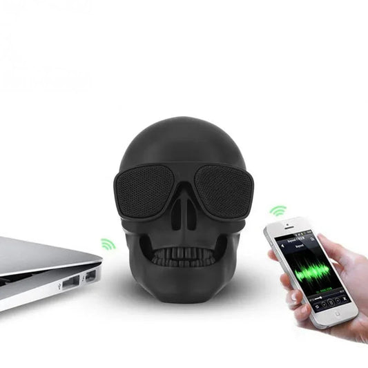Skull Bluetooth Speaker - Portable Wireless Mini Stereo with Enhanced Bass
