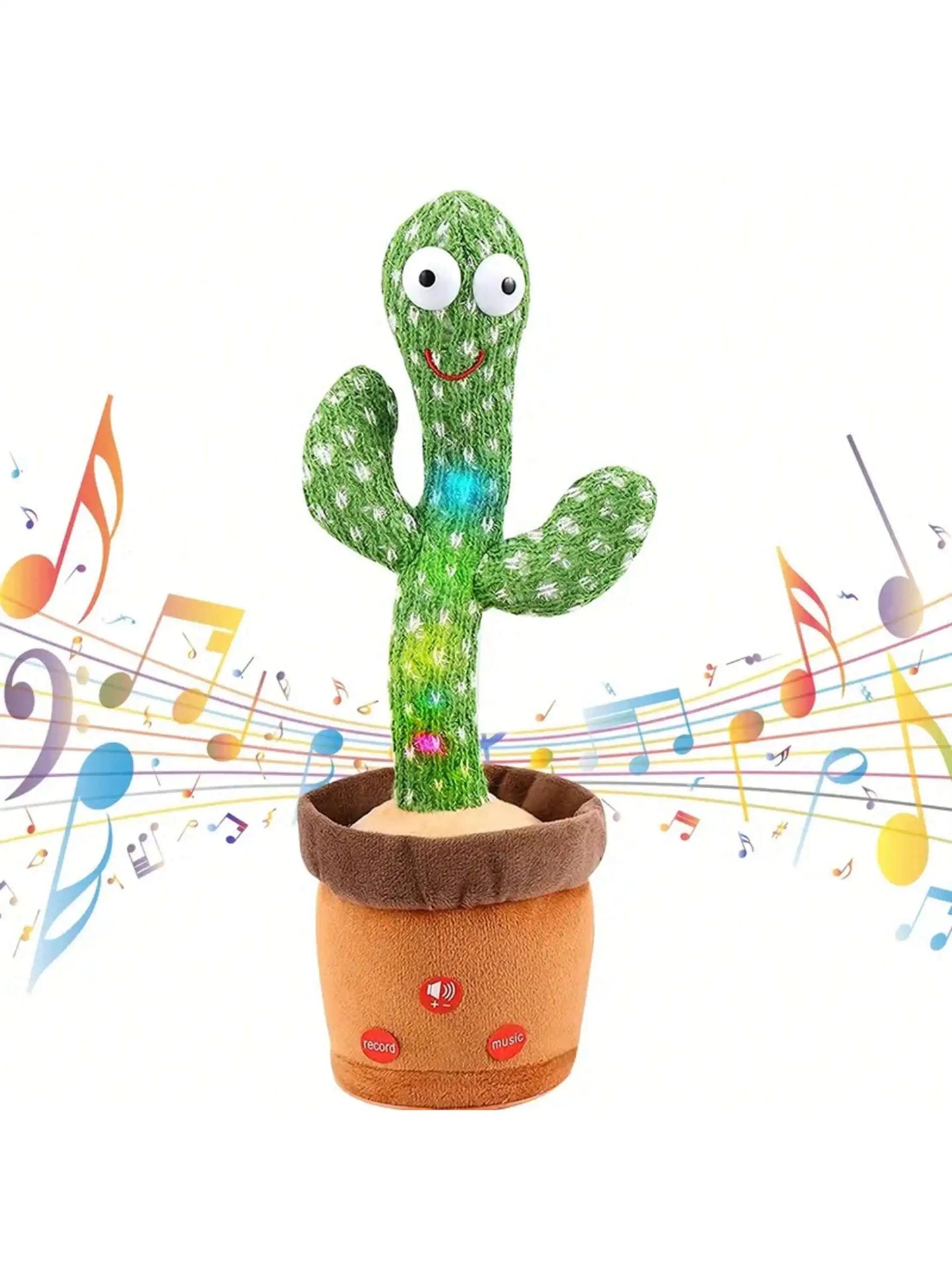 Dancing Talking Cactus Toy - Interactive Singing & Recording Plush for Kids