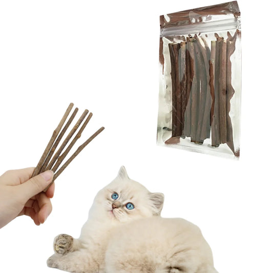 Organic Matatabi Chew Sticks for Cats - Natural Silvervine Catnip Alternative